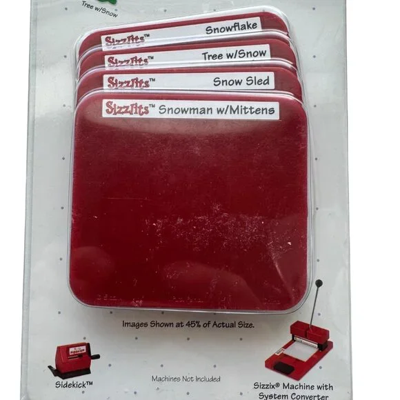 3 Sizzix Sizzlits Christmas Snow Flower 4 Pack Dies  9620 9701 9626 Scrapbooking - Picture 6 of 14